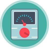 Dial Flat Multi Circle Icon vector