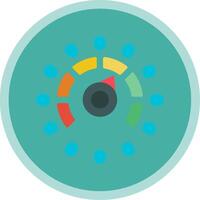 Dial Flat Multi Circle Icon vector