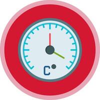 Thermometer Flat Multi Circle Icon vector