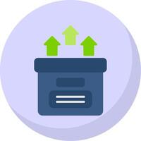 Storage Box Gradient Line Circle Icon vector