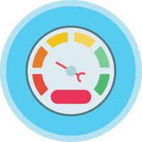 Gauge Flat Multi Circle Icon vector