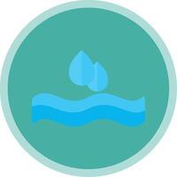 Water Drop Flat Multi Circle Icon vector