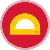 Protractor Flat Multi Circle Icon vector