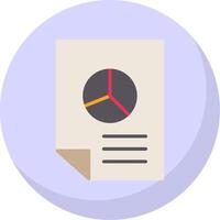 Data Report Gradient Line Circle Icon vector