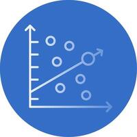 dispersión grafico degradado línea circulo icono vector