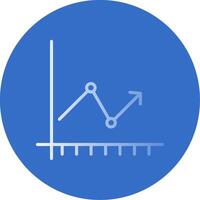 Arrow Chart Gradient Line Circle Icon vector