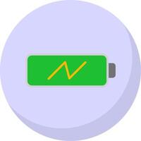 Charging Battery Gradient Line Circle Icon vector