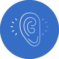 Listening Gradient Line Circle Icon vector