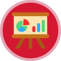 Whiteboard Flat Multi Circle Icon vector