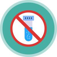 Prohibited Sign Flat Multi Circle Icon vector