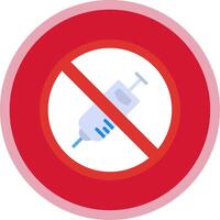 Prohibited Sign Flat Multi Circle Icon vector