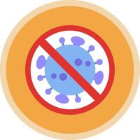 Prohibited Sign Flat Multi Circle Icon vector