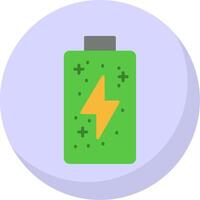 Battery Gradient Line Circle Icon vector