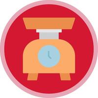 Kitchen Scale Flat Multi Circle Icon vector