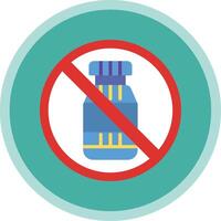 Prohibited Sign Flat Multi Circle Icon vector