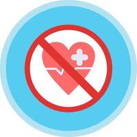 Prohibited Sign Flat Multi Circle Icon vector
