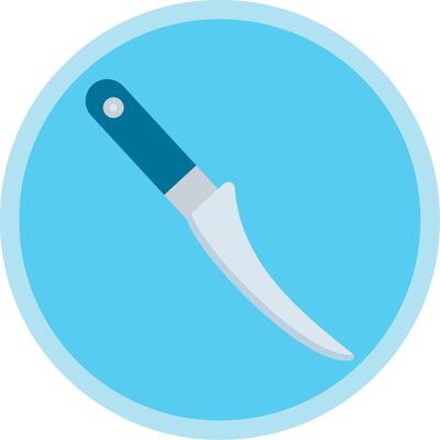 Boning Knife Flat Multi Circle Icon