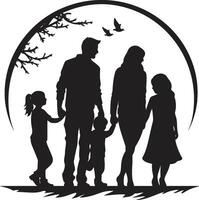 Harmony Haven for Happy Family Smiles United Family Emblem vector