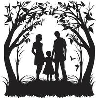 Eternal Embrace Family Masterpiece Heartfelt Harmony Emblem of Happy Family vector