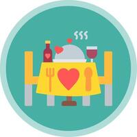 Banquet Flat Multi Circle Icon vector