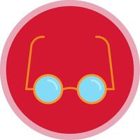 Reading Glasses Flat Multi Circle Icon vector