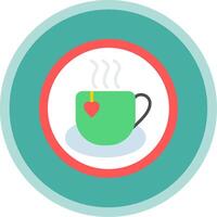 Mug Flat Multi Circle Icon vector