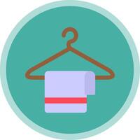 Clothes Hanger Flat Multi Circle Icon vector