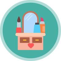 makeup Flat Multi Circle Icon vector