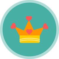 Crown Flat Multi Circle Icon vector