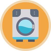 Washing Machine Flat Multi Circle Icon vector