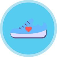 Shoes Flat Multi Circle Icon vector