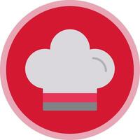 Chef Hat Flat Multi Circle Icon vector