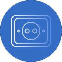 Socket Gradient Line Circle Icon vector