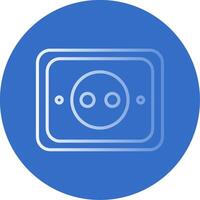 Socket Gradient Line Circle Icon vector