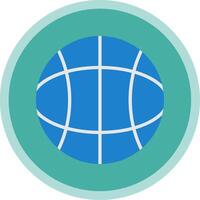 Globe Flat Multi Circle Icon vector