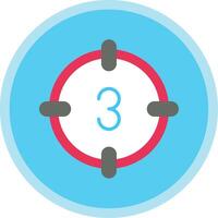Countdown Flat Multi Circle Icon vector