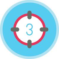 Countdown Flat Multi Circle Icon vector