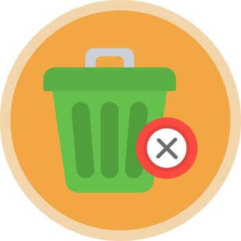 Delete Flat Multi Circle Icon vector