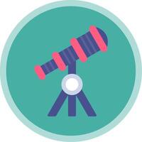 Telescope Flat Multi Circle Icon vector