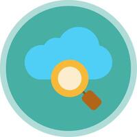 Cloud Flat Multi Circle Icon vector