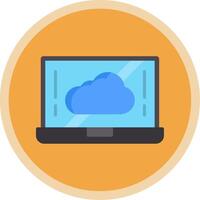 Cloud Flat Multi Circle Icon vector