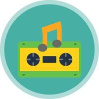 Cassette Flat Multi Circle Icon vector