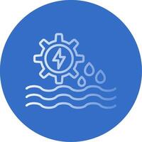 Hydro Power Gradient Line Circle Icon vector