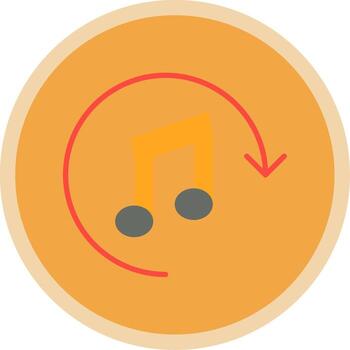 recargar plano multi circulo icono vector