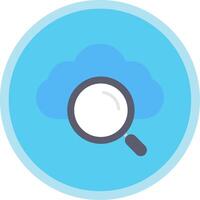 Cloud Computing Flat Multi Circle Icon vector