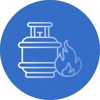 Gas Gradient Line Circle Icon vector