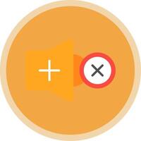 Mute Flat Multi Circle Icon vector