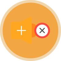 Mute Flat Multi Circle Icon vector