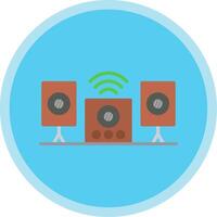 Audio System Flat Multi Circle Icon vector