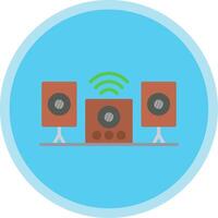 Audio System Flat Multi Circle Icon vector